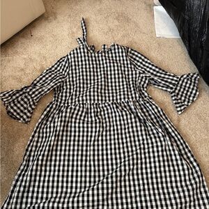 Black and White Gingham Dress
